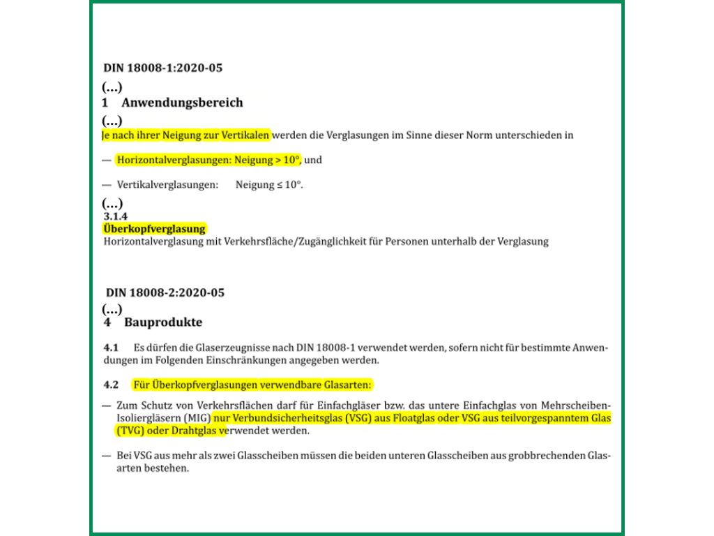 Ab wieviel Neigung zaehlt ist eine senkrechte Verglasung als Ueberkopfverglasung 0002